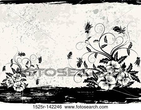 Abstract floral frame View Large Illustration Stock Illustration - Abstract floral frame. Fotosearch