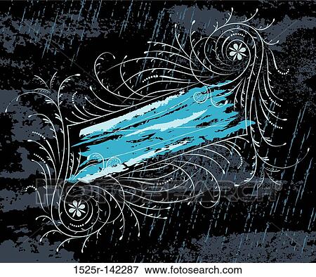 Stock Illustration - Abstract floral frame. Fotosearch