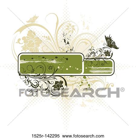 Abstract floral frame View Large Illustration Stock Illustration - Abstract floral frame. Fotosearch