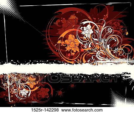 Abstract floral frame View Large Illustration Stock Illustration - Abstract floral frame. Fotosearch