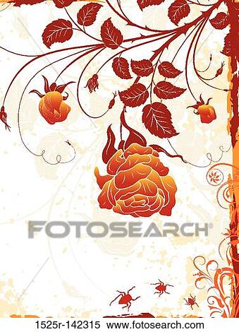 Abstract floral frame View Large Illustration Stock Illustration - Abstract floral frame. Fotosearch