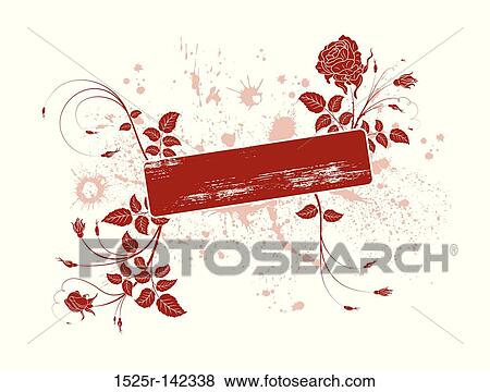 Abstract floral frame View Large Illustration Stock Illustration - Abstract floral frame. Fotosearch
