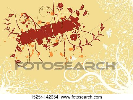 Abstract floral frame View Large Illustration Stock Illustration - Abstract floral frame. Fotosearch
