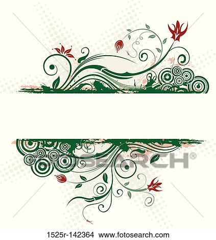 Abstract floral frame View Large Illustration Stock Illustration - Abstract floral frame. Fotosearch