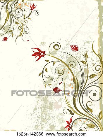 Abstract floral frame View Large Illustration Stock Illustration - Abstract floral frame. Fotosearch