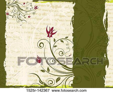Abstract floral frame View Large Illustration Stock Illustration - Abstract floral frame. Fotosearch