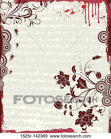 Stock Illustration - Abstract floral frame. Fotosearch