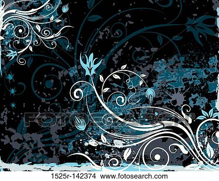 Abstract floral frame View Large Illustration Stock Illustration - Abstract floral frame. Fotosearch