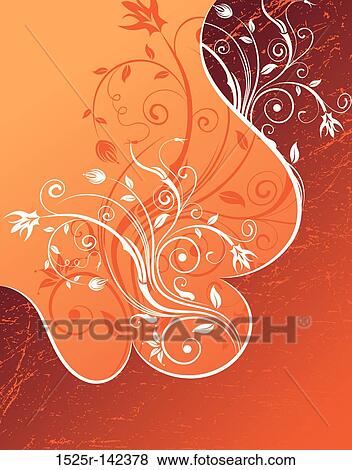 Stock Illustration - Abstract floral frame. Fotosearch