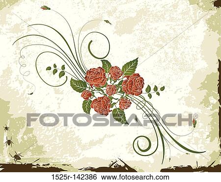 Abstract floral frame View Large Illustration Stock Illustration - Abstract floral frame. Fotosearch