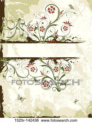 Abstract floral frame View Large Illustration Stock Illustration - Abstract floral frame. Fotosearch
