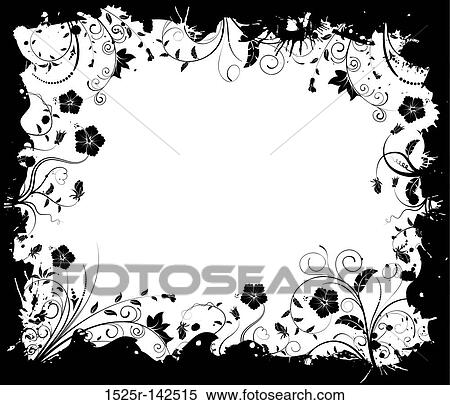 Abstract floral frame View Large Illustration Stock Illustration - Abstract floral frame. Fotosearch