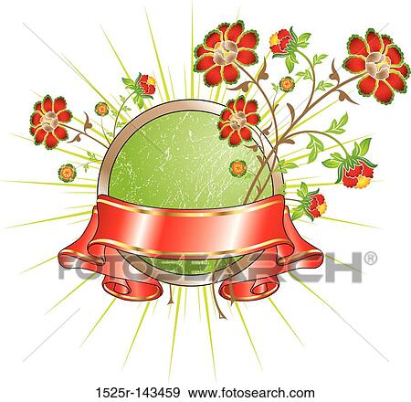 Abstract floral frame View Large Illustration Stock Illustration - Abstract floral frame. Fotosearch
