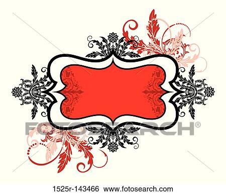 Abstract floral frame View Large Illustration Stock Illustration - Abstract floral frame. Fotosearch