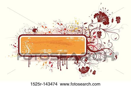 Abstract floral frame View Large Illustration Stock Illustration - Abstract floral frame. Fotosearch