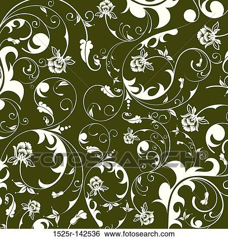 Stock Illustration - Abstract floral pattern. Fotosearch
