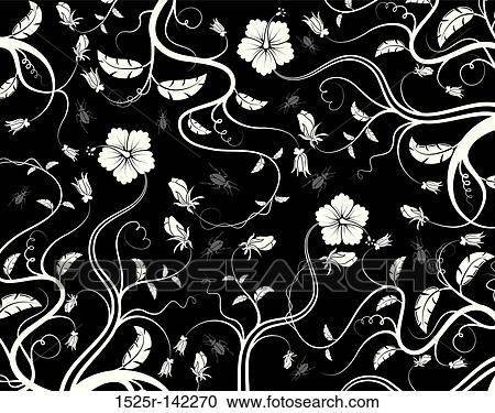 Abstract floral pattern, vector View Large Illustration Clipart - Abstract floral pattern, vector. Fotosearch