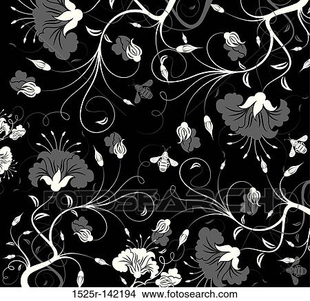 Abstract floral pattern, vector View Large Illustration Stock Illustration - Abstract floral pattern, vector. Fotosearch