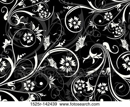 Stock Illustration - Abstract floral pattern, vector. Fotosearch