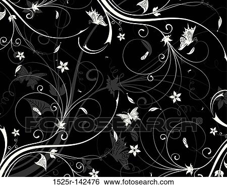 Stock Illustration - Abstract floral pattern, vector. Fotosearch