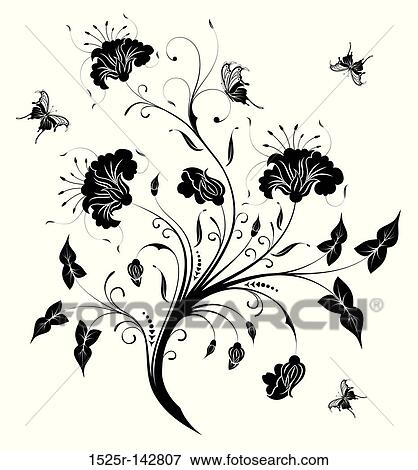 Stock Illustration - Abstract flower background. Fotosearch