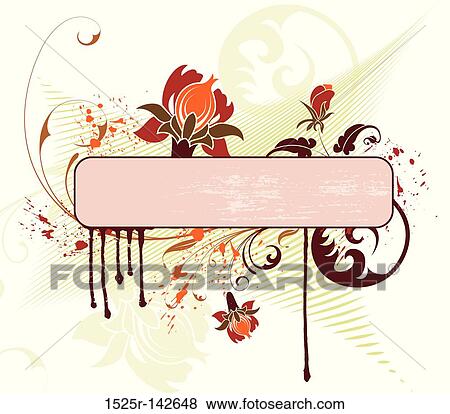 Abstract flower frame View Large Illustration Stock Illustration - Abstract flower frame. Fotosearch