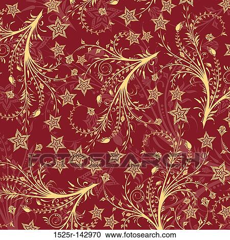 Clipart - Abstract flower pattern. Fotosearch
