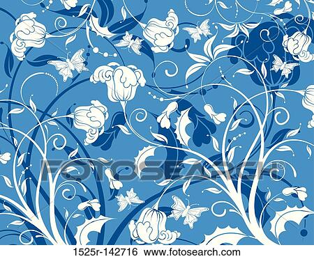 Abstract flower pattern View Large Illustration Stock Illustration - Abstract flower pattern. Fotosearch