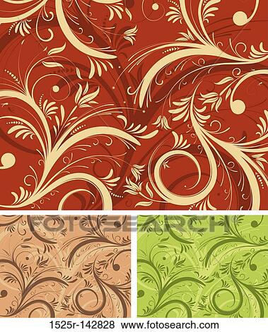 Stock Illustration - Abstract flower pattern. Fotosearch