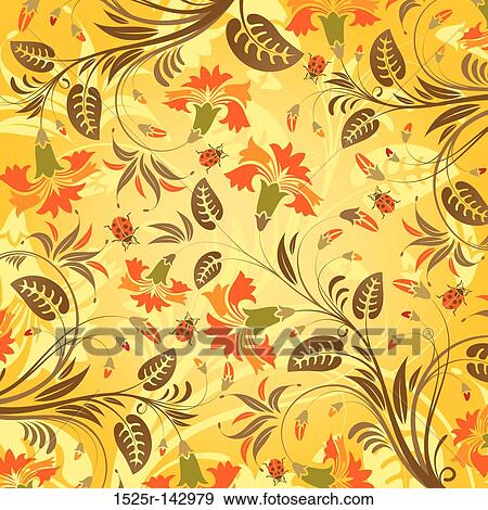 Stock Illustration - Abstract flower pattern. Fotosearch