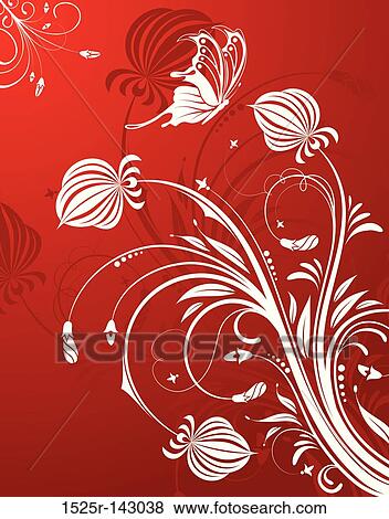 Abstract flower pattern View Large Illustration Stock Illustration - Abstract flower pattern. Fotosearch