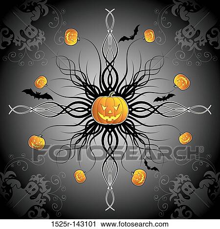 Clip Art - Abstract halloween background. Fotosearch