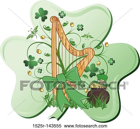 Abstract St. Patrick's View Large Illustration Stock Illustration - Abstract St. Patrick's. Fotosearch