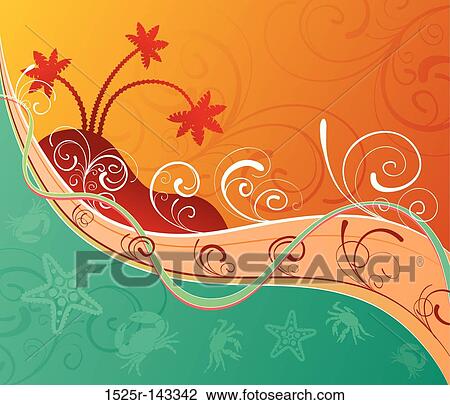Abstract summer background View Large Illustration Drawing - Abstract summer background. Fotosearch