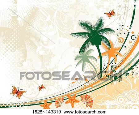 Stock Illustration - Abstract summer background. Fotosearch