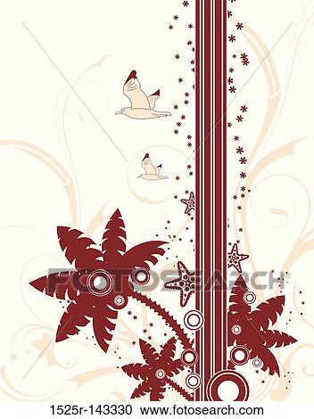 Clipart - Abstract summer floral background. Fotosearch