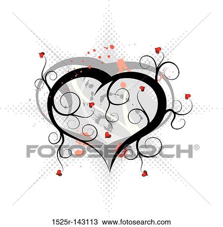 Abstract valentines ornament, vector View Large Illustration Drawing - Abstract valentines ornament, vector. Fotosearch