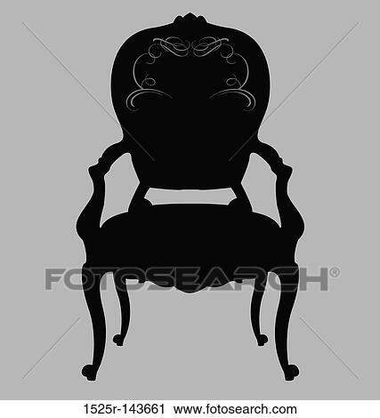 Antique Louis style chair View Large Illustration Clip Art - Antique Louis style chair. Fotosearch