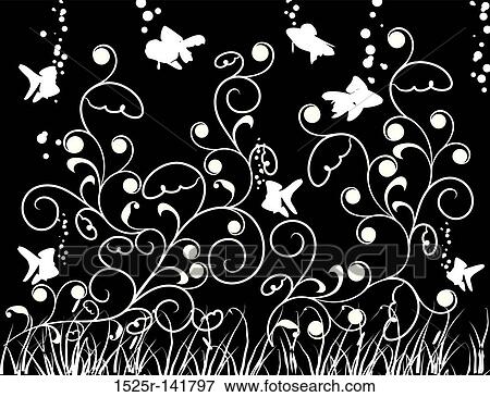 Stock Illustration - Aquarium, vector. Fotosearch