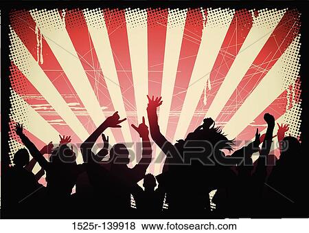Stock Illustration - Audience at a Party. Fotosearch