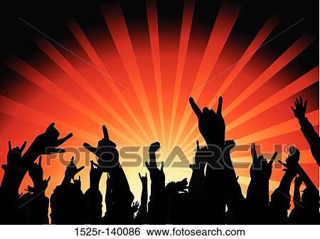 Stock Illustration - Audience Feels the Music. Fotosearch