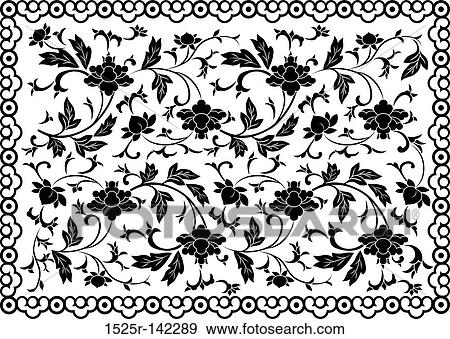 Background flower and frame View Large Illustration Stock Illustration - Background flower and frame. Fotosearch