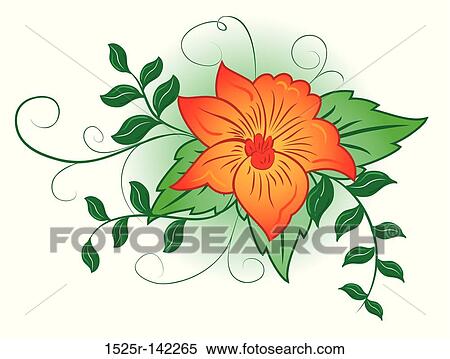 Stock Illustration - Background flower, elements for design, illustration. Fotosearch