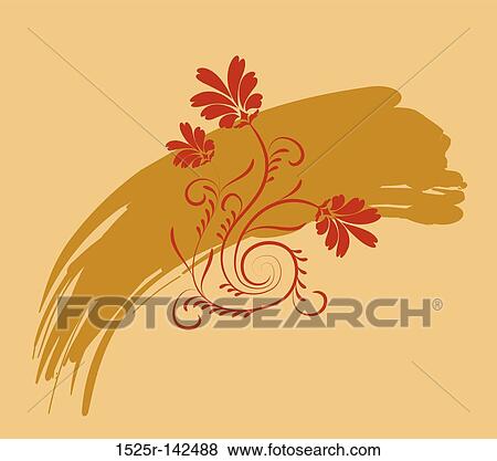 Stock Illustration - Background flower, elements for design. Fotosearch