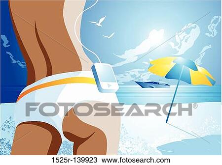 Drawing - Beach Lifestyle. Fotosearch
