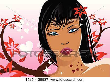 Beautiful Pink Women View Large Illustration Stock Illustration - Beautiful Pink Women. Fotosearch