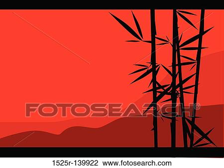 Drawing - Black Bamboo. Fotosearch