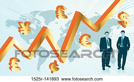 Business world map View Large Illustration Drawing - Business world map. Fotosearch