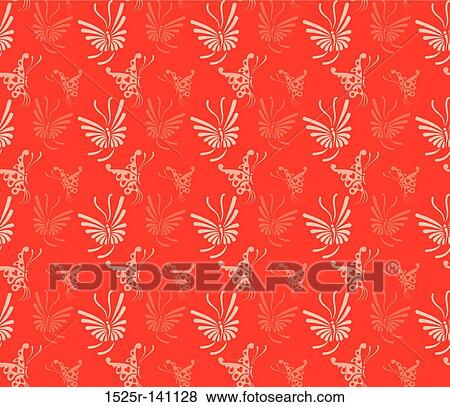 Stock Illustration - Butterfly pattern, vector. Fotosearch
