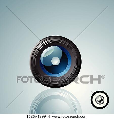 Camera Lens Button View Large Illustration Stock Illustration - Camera Lens Button. Fotosearch